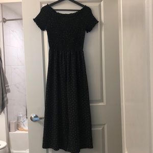 Wide Leg Smock Top Jumpsuit